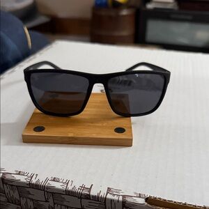 Tilden Classic Black Square Sunglasses - Smoke Lenses